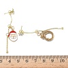 Christmas Aloy Enamel Dangle Stud Earrings for Women LS-EJEW-F399-05A-G-3