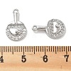 Rack Plating Brass Clear Cubic Zirconia Pendants KK-M102-22P-A-3