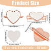 15Pcs 3 Colors Alloy Heat Transfer Watch Band Accessories FIND-CA0011-17A-2