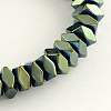 Electroplate Non-magnetic Synthetic Hematite Beads Strands G-R259-10G-1
