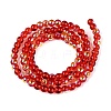 Electroplate Transparent Glass Beads Strands EGLA-Q132-4MM-A02-2