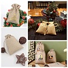 Beebeecraft Polyester Imitation Burlap Packing Pouches Drawstring Bags ABAG-BBC0001-02A-01-7