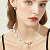 4Pcs 4 Style Natural Shell & Imitation Pearl Beaded Necklaces Set NJEW-AN0001-53-4