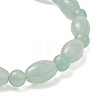 2Pcs 2 Styles  Natural Green Aventurine Beaded Stretch Bracelets for Couple BJEW-JB13416-02-5