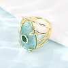 Natural Amazonite Cuff Rings GG-CBA5FCC-03G-08-3