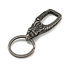 Tibetan Style 316 Surgical Stainless Steel Fittings with 304 Stainless Steel Key Ring FIND-Q101-06AS-01-2