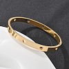 Hollow Heart 304 Stainless Steel Bangles for Women BJEW-Z092-11G-1