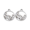 Alloy Crystal Rhinestone Pendants ALRI-K049-12P-1