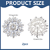 Iron Rhinestone & Glass Cabochons FIND-WH0366-419A-2