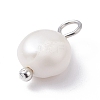 Natural Cultured Freshwater Pearl Charms PALLOY-JF01099-03-4