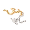 304 Stainless Steel Cuff Open Rings for Women SA-CBABC9E-05G-GP-2