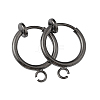 Brass Clip-on Hoop Earring Findings KK-P102-01B-01-2