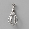 925 Sterling Silver Bead Cage Pendants STER-WH0005-46A-P-1