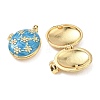 Brass Enamel Locket Pendants KK-F923-03A-G-3