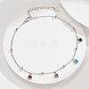 925 Sterling Silver Anklets AJEW-Z029-29P-2