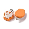 Halloween Theme Opaque Resin Pendants RESI-D075-01M-2