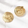 304 Stainless Steel Flat Round Stud Earrings EJEW-K268-53B-G-3
