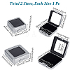 2Pcs 2 Styles Stainless Steel Loose Diamnond Gemstone Display Boxes CON-GA0001-24MP-2