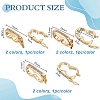 6Pcs 6 Styles Brass Micro Pave Clear Cubic Zirconia Twister Clasps ZIRC-GA0001-19-2