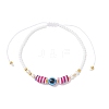 Glass Seed Beads Braided Bead Bracelets BJEW-MZ00211-03-2