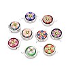 Polymer Clay Beads with CCB Plastic Frame Connector Charms CLAY-T022-35M-04-1