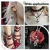 24Pcs 12 Styles Gothic Alloy Black Enamel Chandelier Component Links FIND-OC0014-13-5