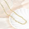Brass Paperclip Chain Necklaces X-NJEW-A042-03G-5
