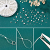 Brass & Iron Crimp Beads and Crimp Bead Covers Set KK-PH0003-99-4