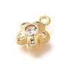 Brass Micro Pave Cubic Zirconia Charms KK-K294-20G-2