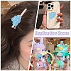 50Pcs 2 Colors Transparent Resin Cabochons RESI-WR0001-15-5