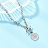 201 Stainless Steel Sun Pendant 304 Stainless Steel Twisted Chain Cable Chain OT Necklaces NJEW-JN05786-1