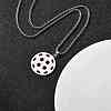 201 Stainless Steel Pickleball Pendant Box Chain Necklaces for Women Men NJEW-H050-01A-P-2