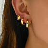 3 Pairs Vintage Smooth Brass Hoop Earring Sets MK3125-2-2