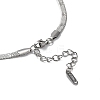 304 Stainless Steel Herringbone Chain Necklace NJEW-D045-10P-3