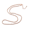 Brass Rope Chain Necklaces NJEW-K123-12RG-2