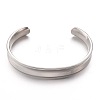 Tarnish Resistant 304 Stainless Steel Cuff Bangles LS-BJEW-G478-P-1