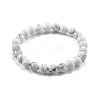 Natural Howlite Beaded Stretch Bracelets BJEW-Q692-42-8mm-5