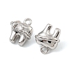 Brass Micro Pave Cubic Zirconia Charms KK-C155-22P-2