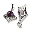 Natural Amethyst Pendants X-G-P517-03P-03-2