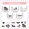 100Pcs 3 Styles Opaque Resin Cabochons RESI-SP0001-23-2