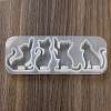 Cat Shape Pendant DIY Silhouette Silicone Mold DIY-K067-02C-2