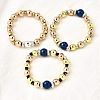 304 & 201 Stainless Steel with Clay Bracelets BJEW-D314-01-1