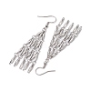 Non-Tarnish 304 Stainless Steel Bar Link Chain Dangel Earrings EJEW-JE05839-02-4