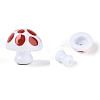 2Pcs Opaque Acrylic Enamel Beads MACR-N018-15A-3