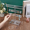 3-Tier T Bar Plastic Jewelry Towers for Earrings Rings ODIS-WH0030-204-4