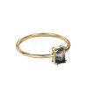 Brass and Moss Agate Finger Rings for Women FS-WGD1EDF-04-5