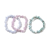 Chips Natural Larimar & Blue Lace Agate & Kunzite Beaded Stretch Bracelets Sets BJEW-JB05332-01-5