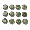 12 Constellation Natural Green Aventurine Cabochons Set G-Q190-03E-1