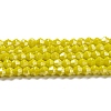 Opaque Solid Color Electroplate Glass Beads Strands LS-GLAA-F029-P4mm-C05-1