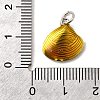Brass Enamel Shell Charms KK-A268-08P-4